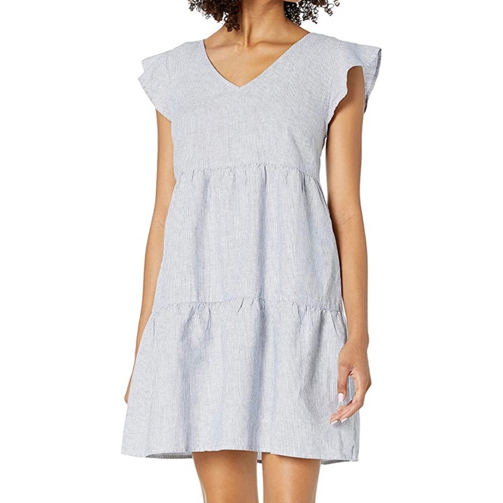 Goodthreads Women's Flutter-Sleeve Peasant Dress. Size M